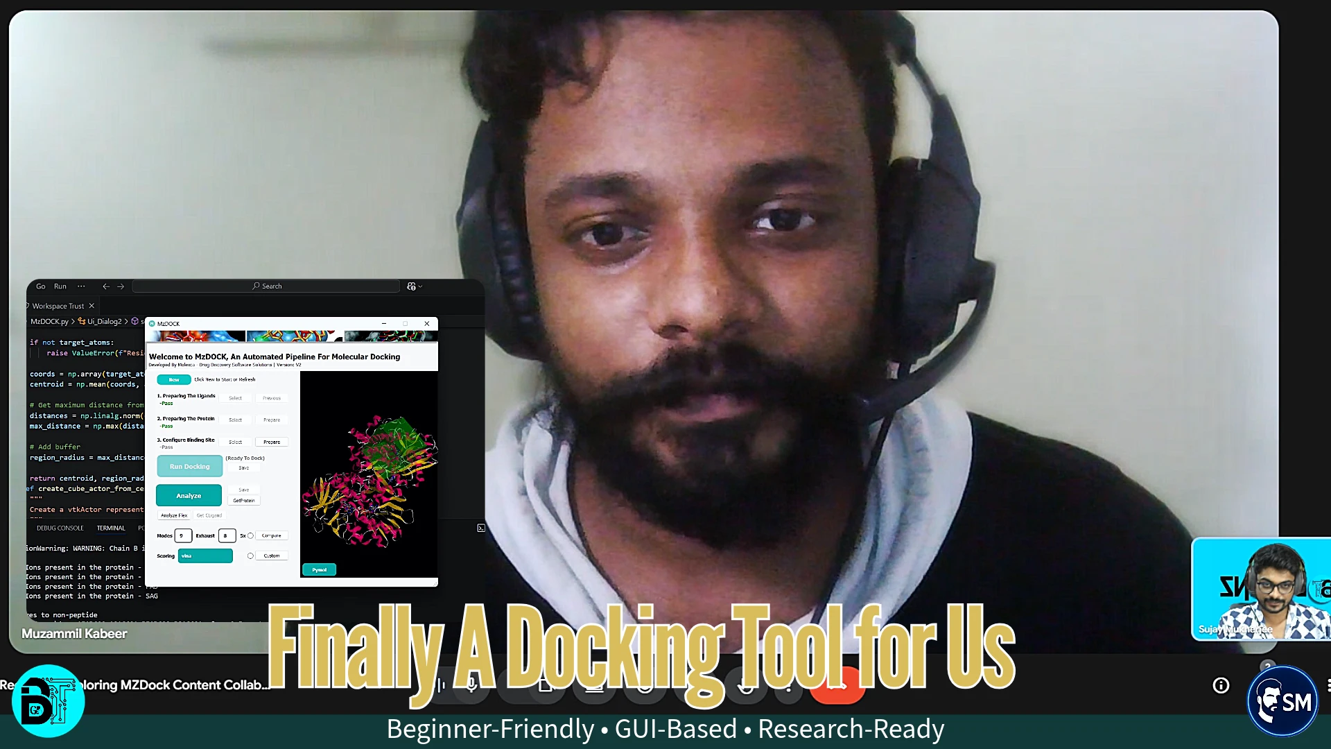 Beginner using MzDOCK for molecular docking