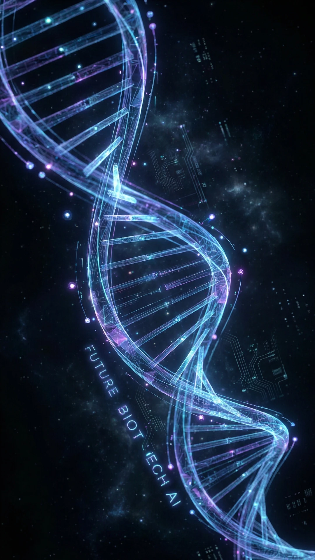 An abstract visualization of DNA strands