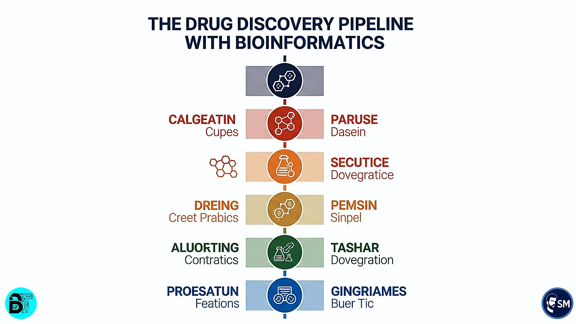 Data workflow in bioinformatics drug discovery